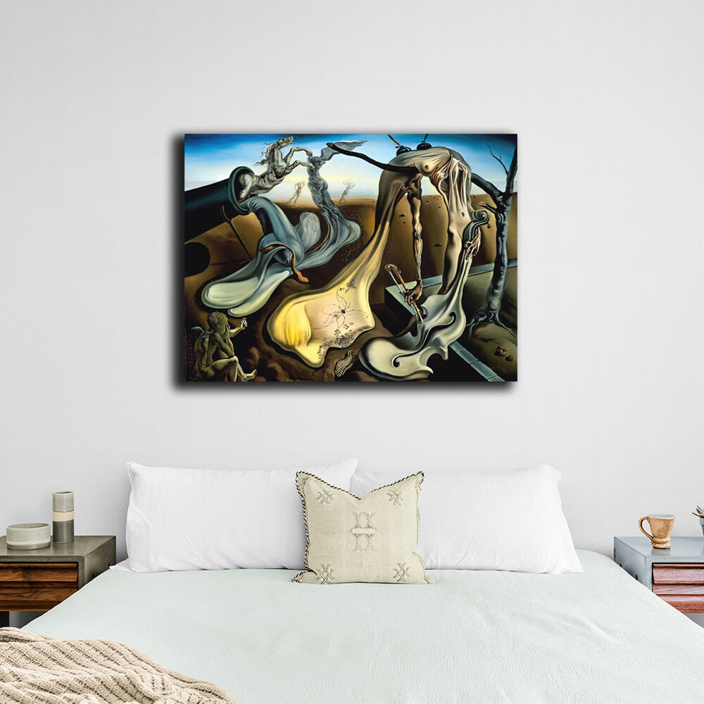 Reproduktion „Die Abendspinne verspricht Hoffnung“, Reproduktion von Salvador Dali, Leinwandbild, Wandbild