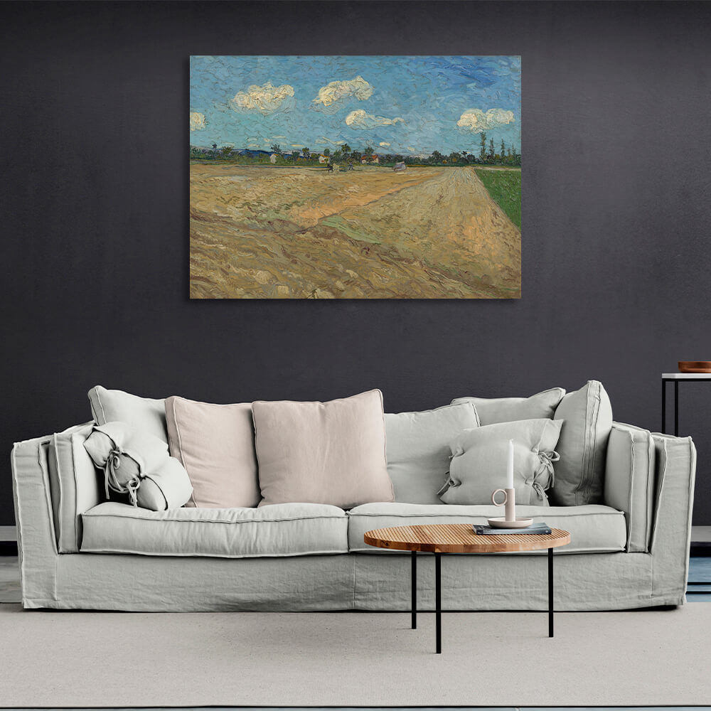 Reproduction Plowed field Reproduction Canvas Wall Art Print