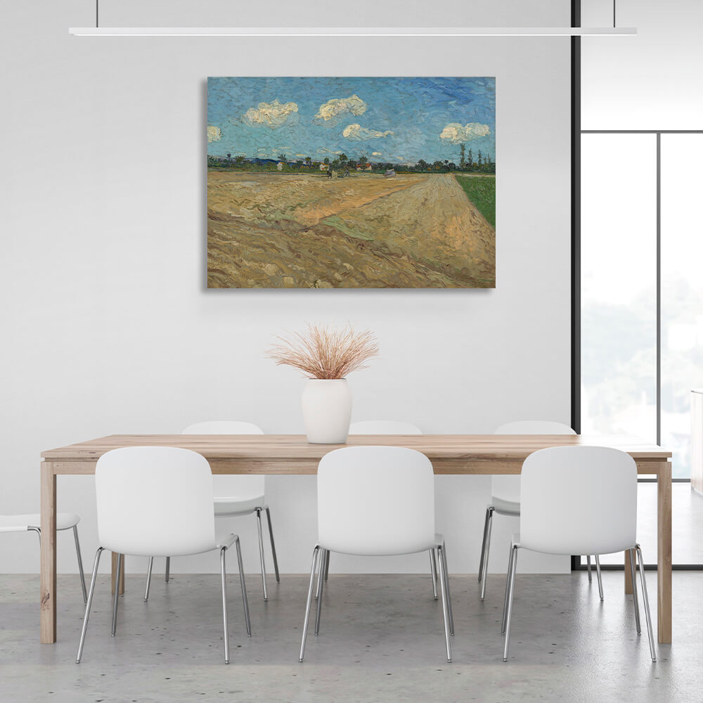 Reproduktion Gepflügtes Feld Reproduktion Leinwand Wand Kunstdruck