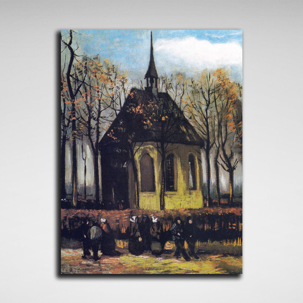 Reproduktion „Austritt aus der evangelischen Kirche“, Reproduktion auf Leinwand, Kunstdruck