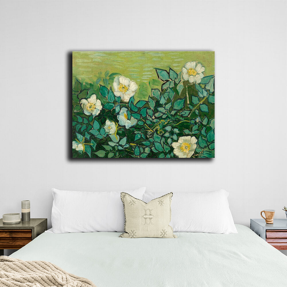 Reproduction Wild roses Reproduction Canvas Wall Art Print