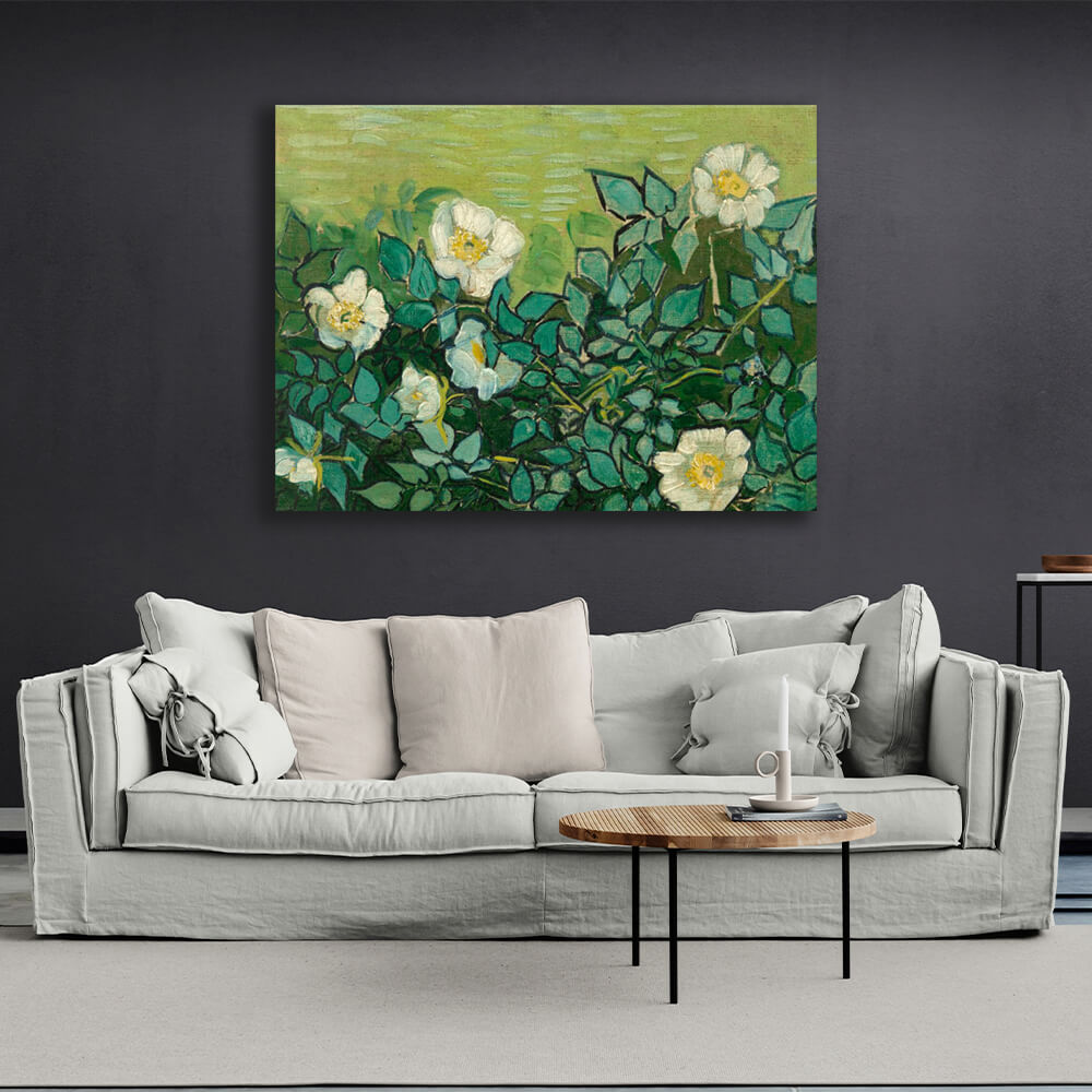 Reproduktion Wilde Rosen Reproduktion Leinwand Wand Kunstdruck