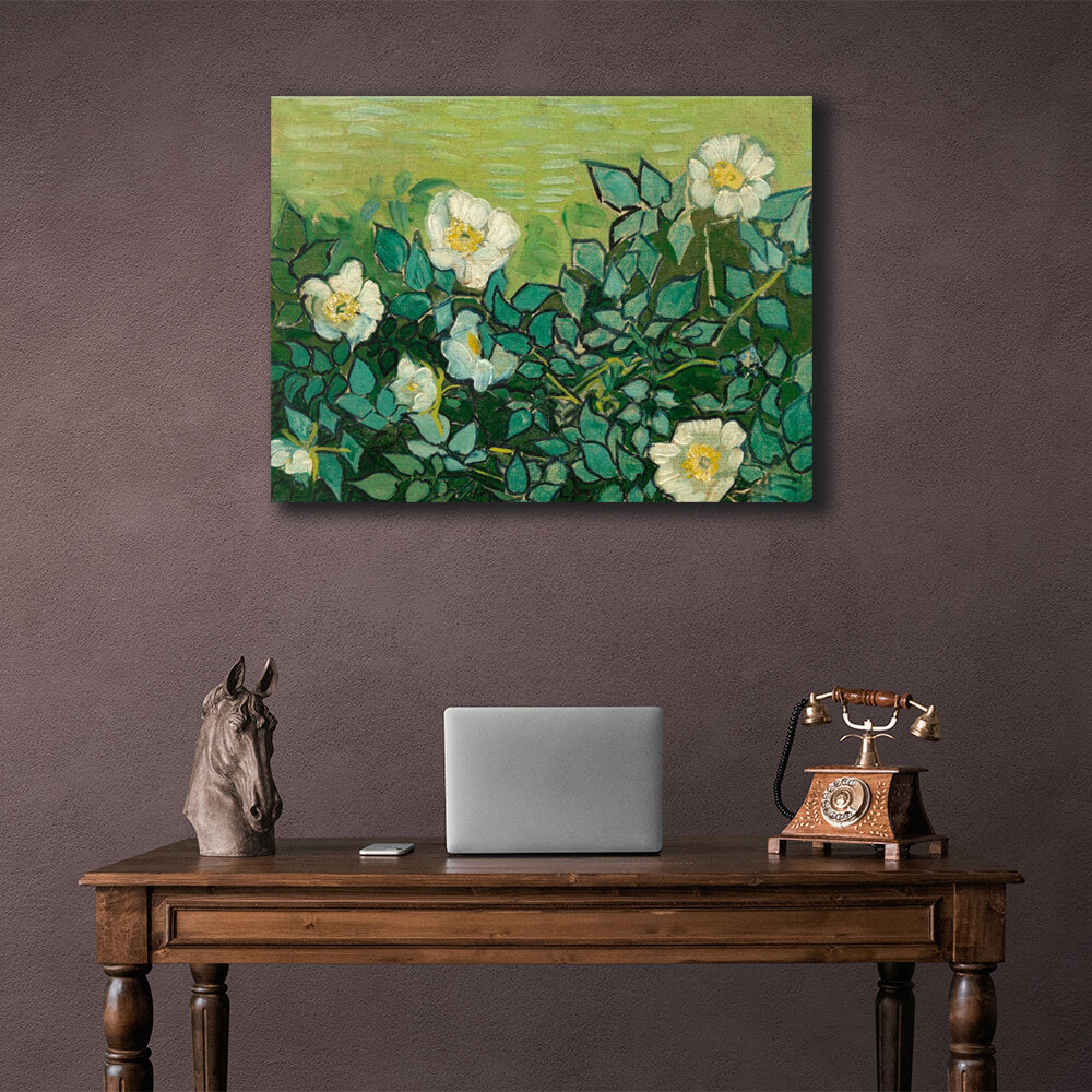 Reproduktion Wilde Rosen Reproduktion Leinwand Wand Kunstdruck