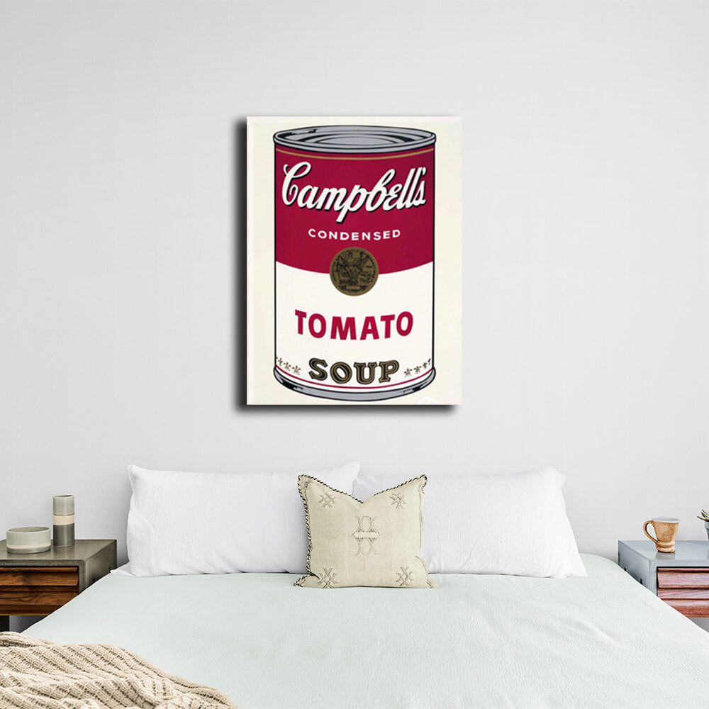 Reproduktion einer Dose Tomatensuppe, Reproduktion, Kunstdruck auf Leinwand, Wandbild