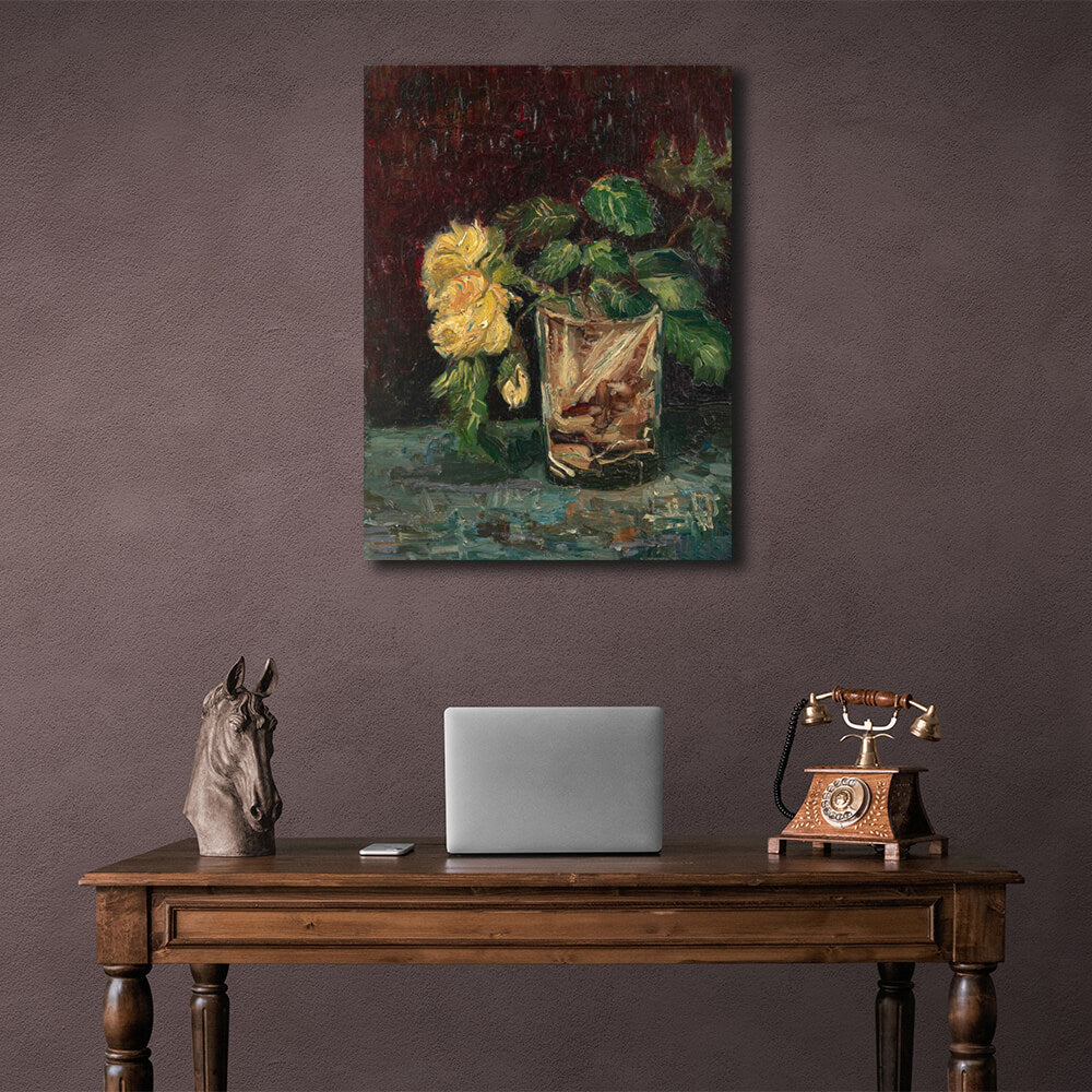 Reproduction Yellow roses Reproduction Canvas Wall Art Print