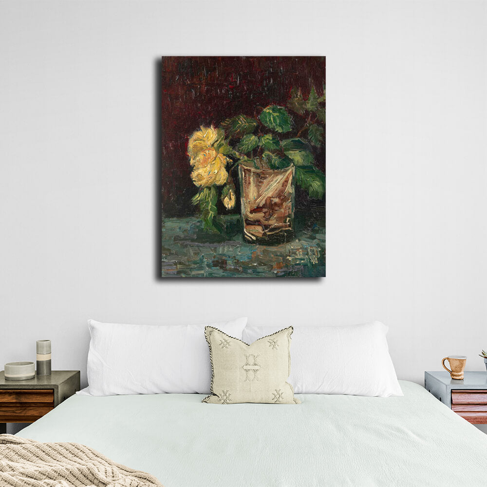 Reproduktion Gelbe Rosen Reproduktion Leinwand Wand Kunstdruck