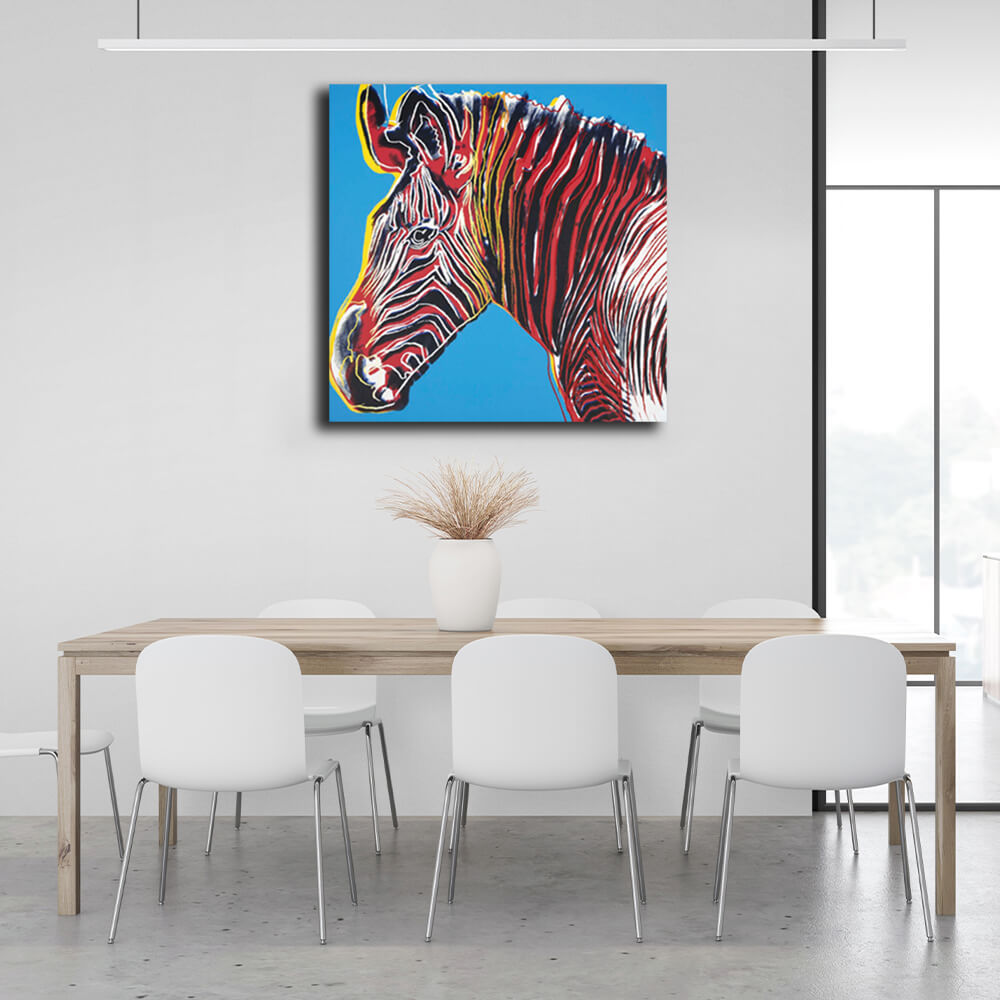 Reproduktion Zebra Pop Art Reproduktion Leinwand Wand Kunstdruck