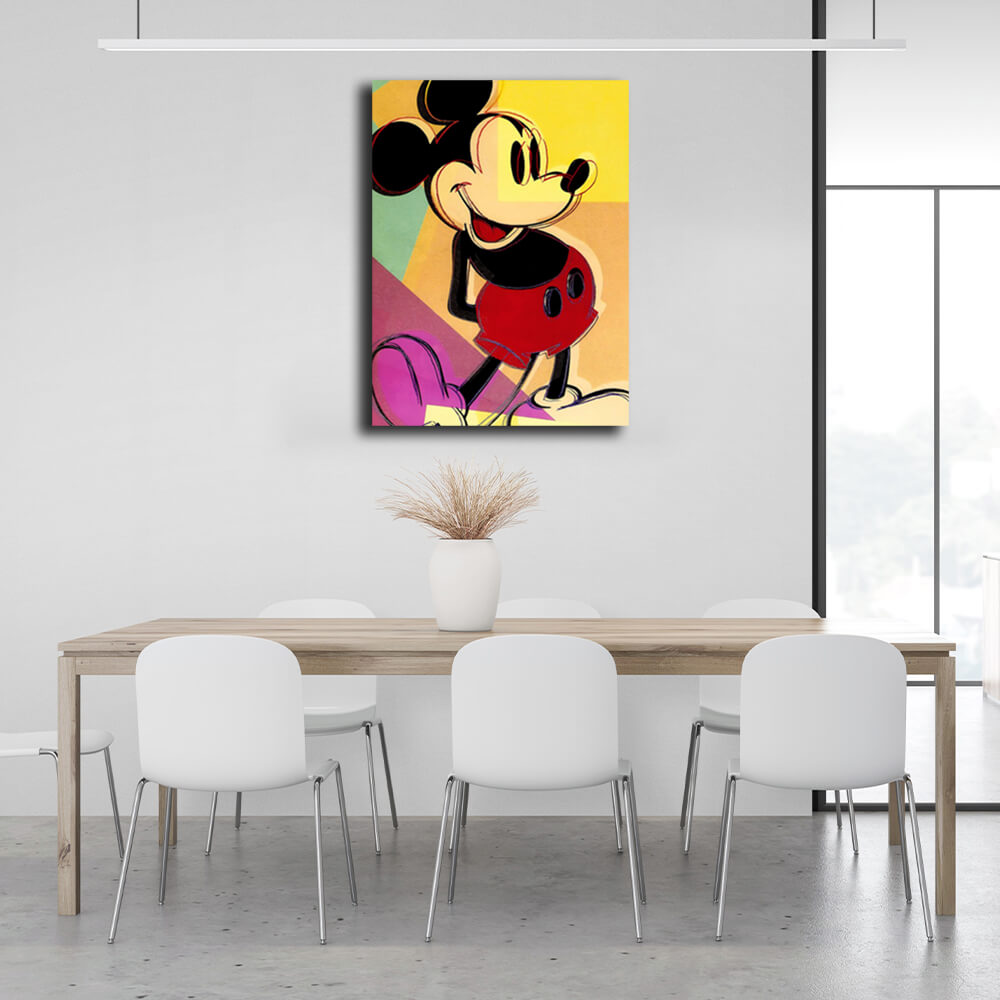 Reproduktion von Mickey Mouse, Reproduktion auf Leinwand, Kunstdruck