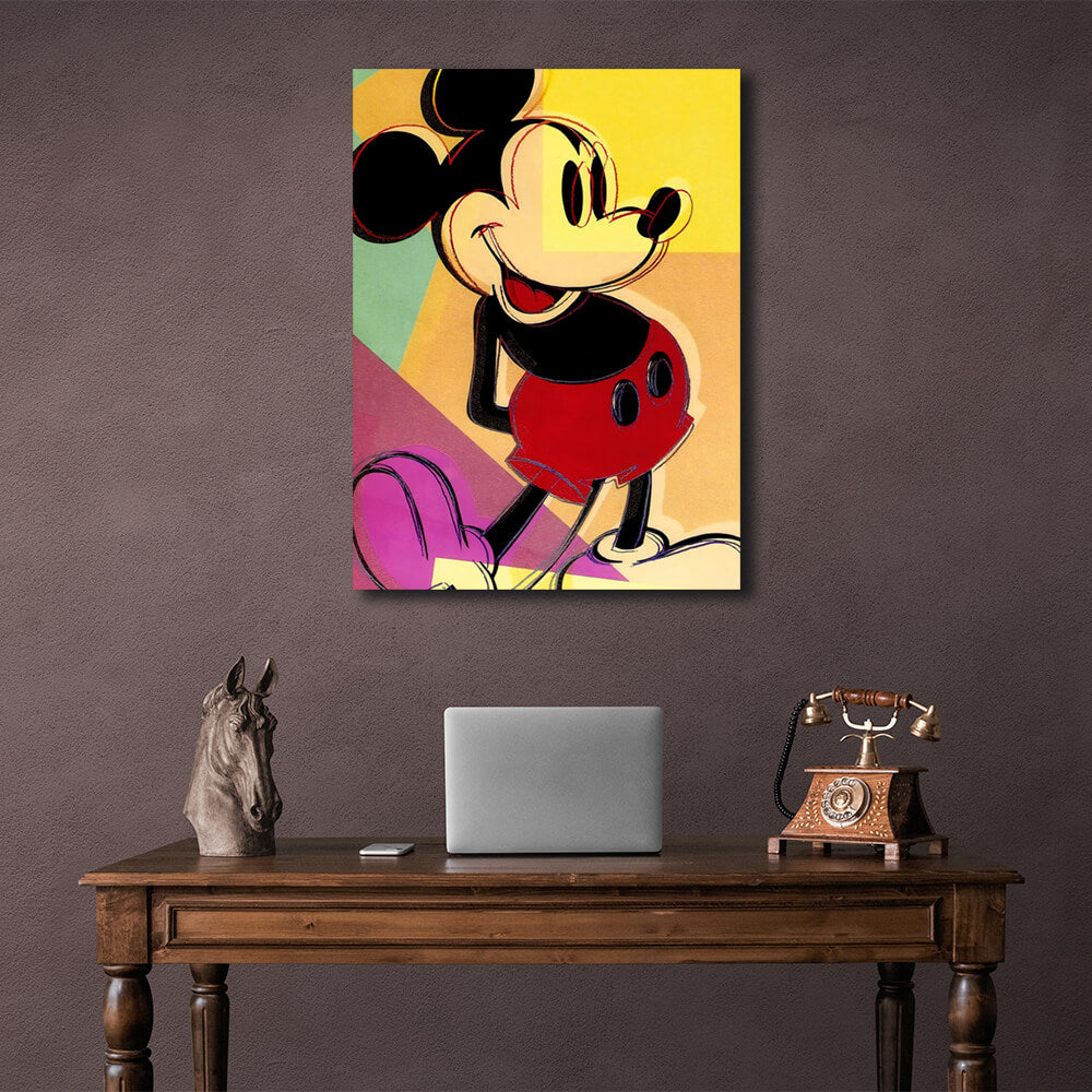 Reproduktion von Mickey Mouse, Reproduktion auf Leinwand, Kunstdruck