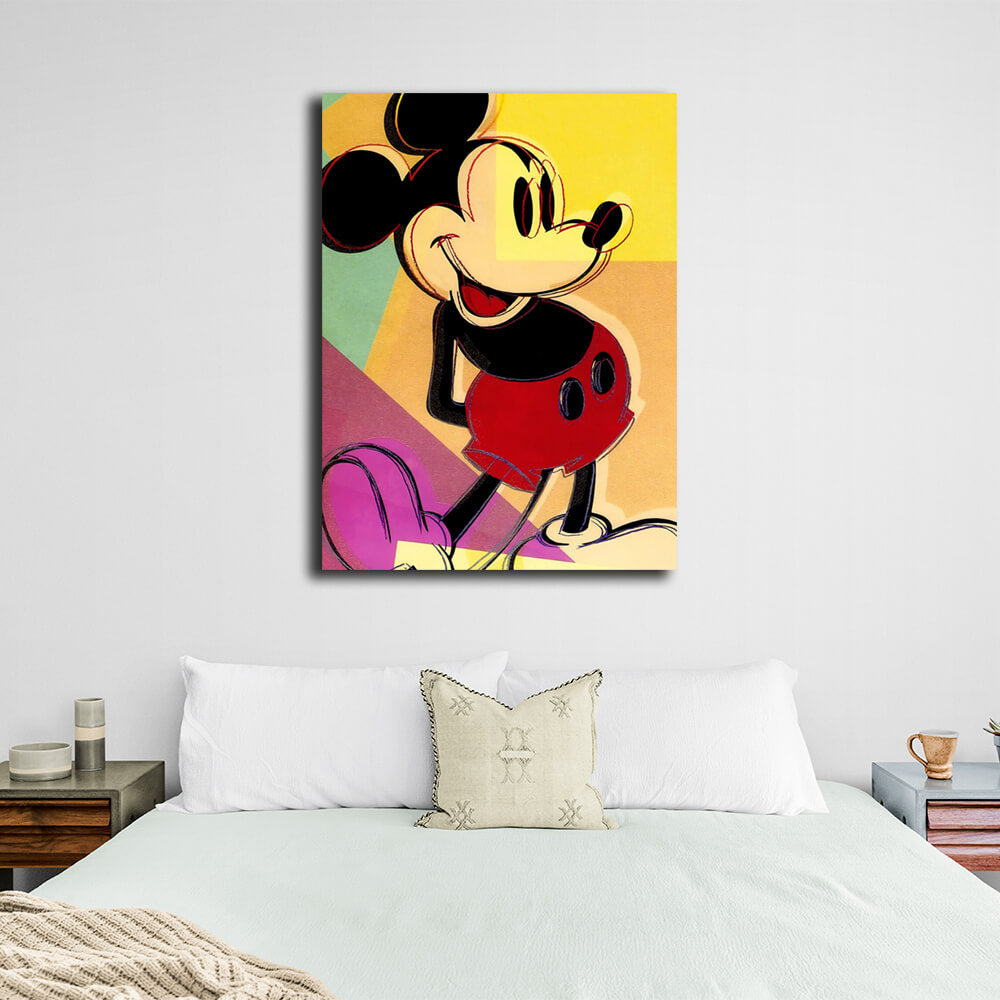 Reproduktion von Mickey Mouse, Reproduktion auf Leinwand, Kunstdruck