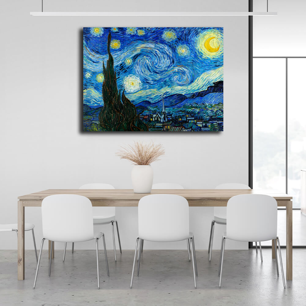 Reproduction Starry nighte Reproduction Canvas Wall Art Print