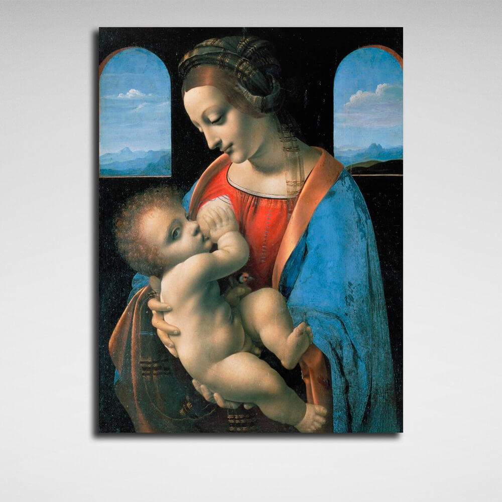 Reproduction Madonna Litta Reproduction Canvas Wall Art Print