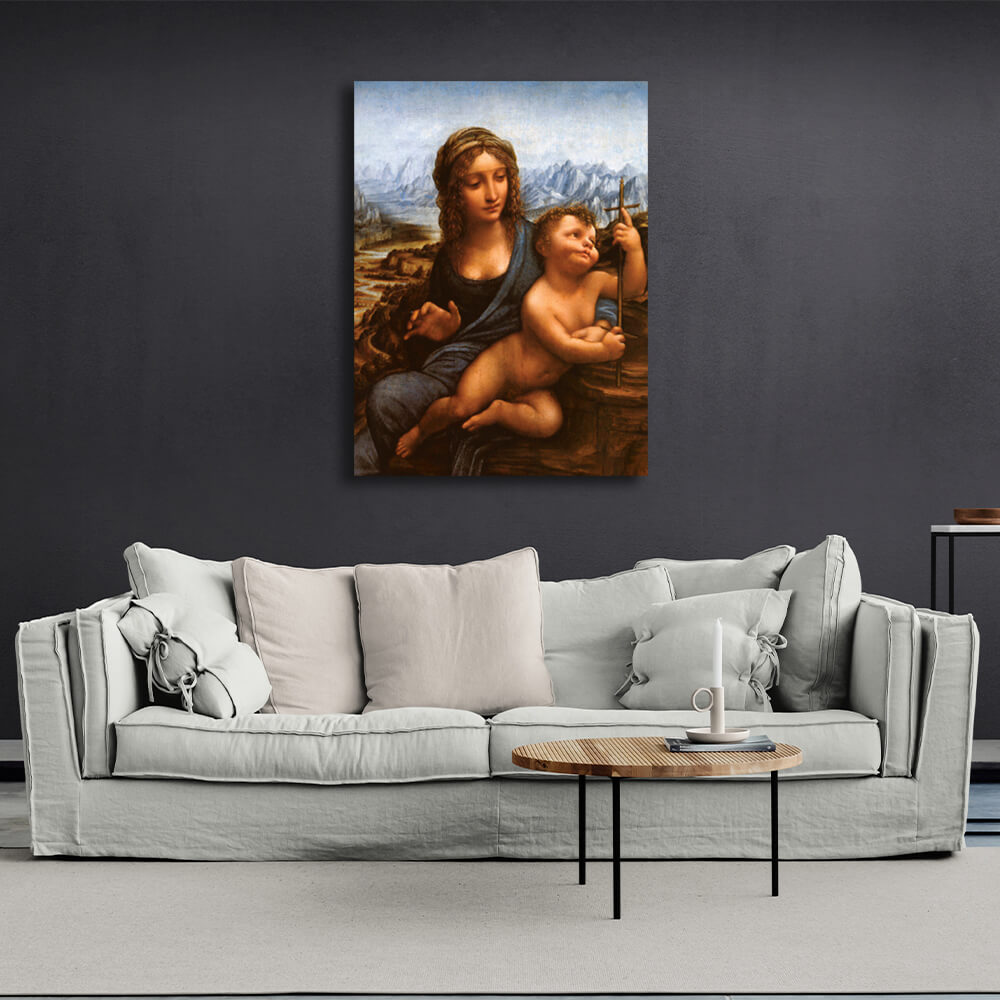 Reproduktion Madonna mit Spindel Reproduktion Leinwand Wand Kunstdruck