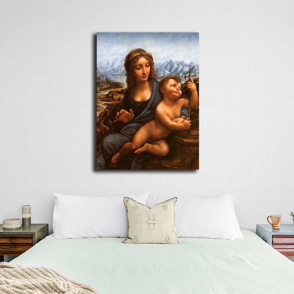 Reproduction Madonna with a spindle Reproduction Canvas Wall Art Print