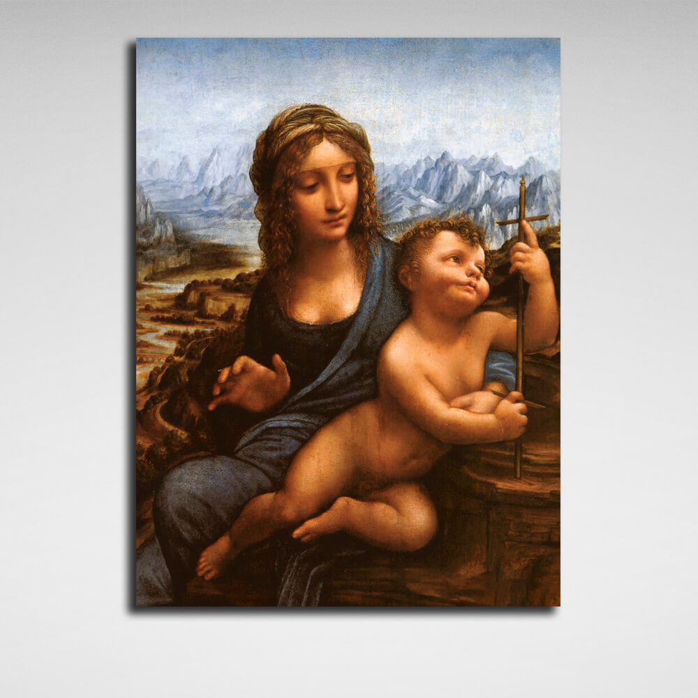 Reproduktion Madonna mit Spindel Reproduktion Leinwand Wand Kunstdruck