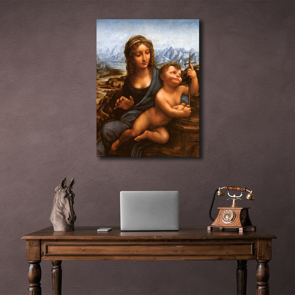 Reproduktion Madonna mit Spindel Reproduktion Leinwand Wand Kunstdruck