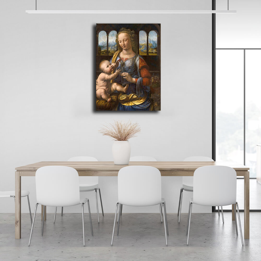 Reproduktion Madonna mit einer Nelke Reproduktion Leinwand Wand Kunstdruck