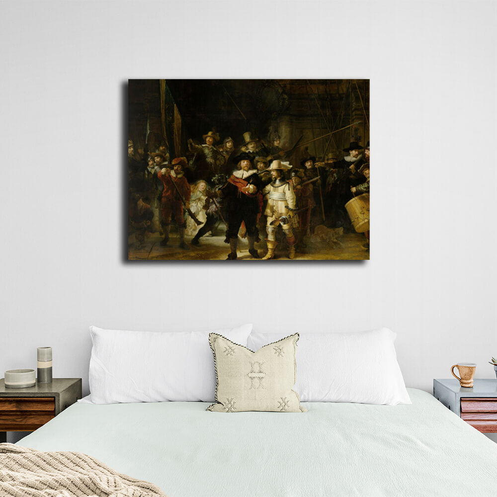 Reproduktion von Nightwatch, Reproduktion auf Leinwand, Kunstdruck