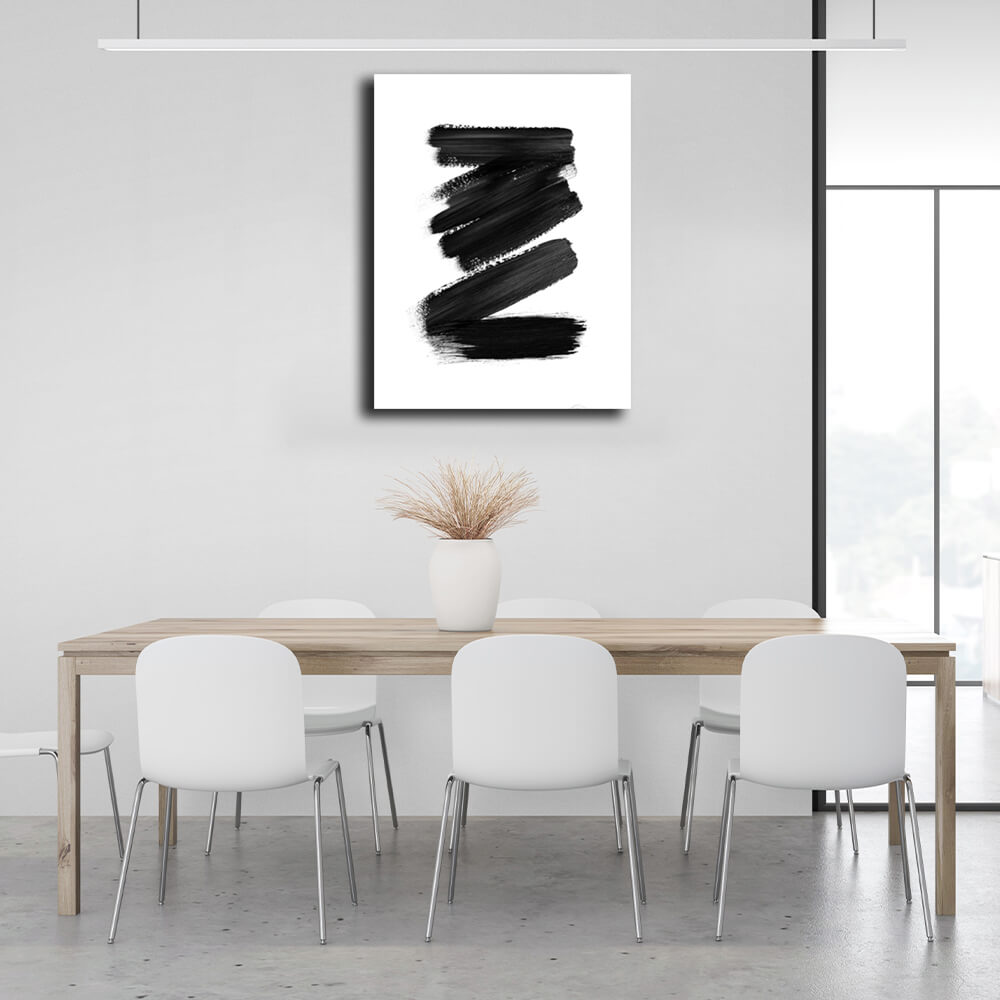 Abstraction Stacked Faded Strokes Canvas Wall Art Print