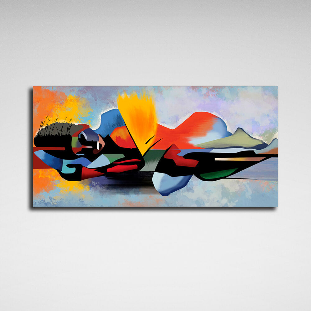 Abstraction Reflection Canvas Wall Art Print