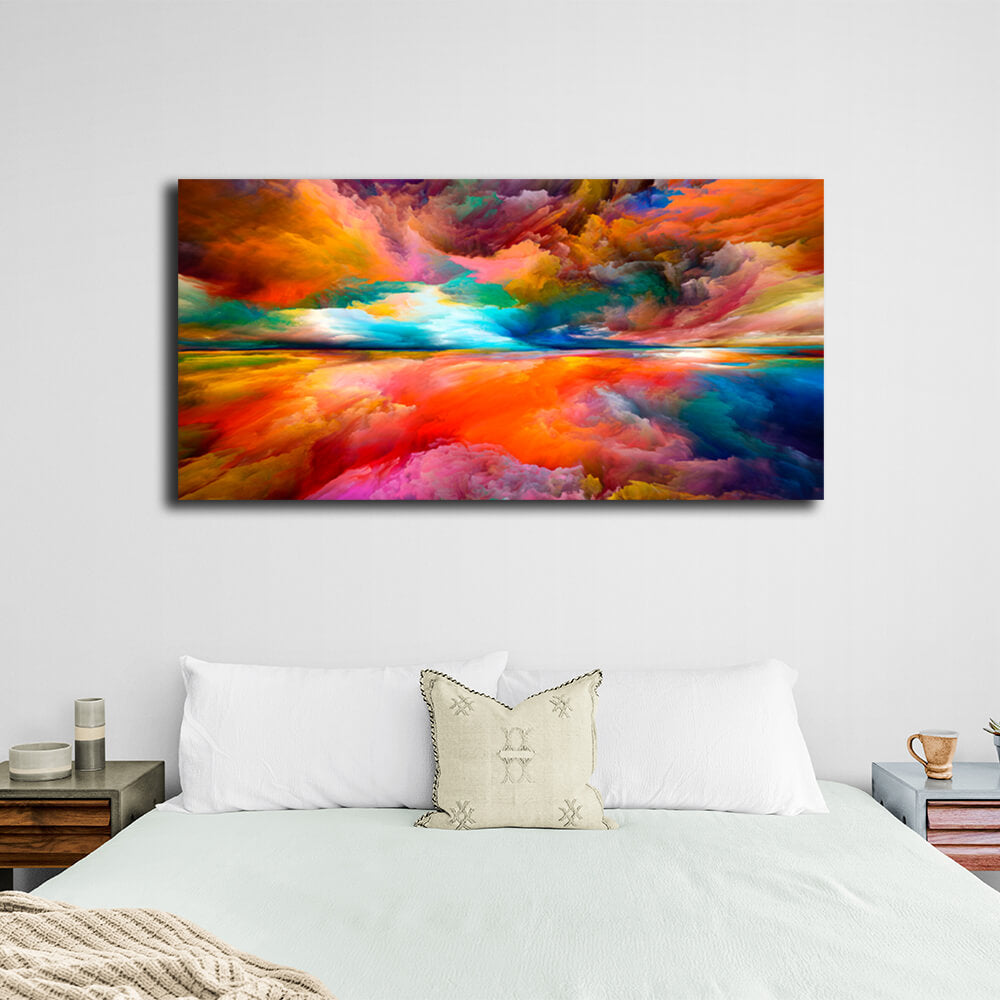 Abstraction Rainbow Enlightenment Canvas Wall Art Print