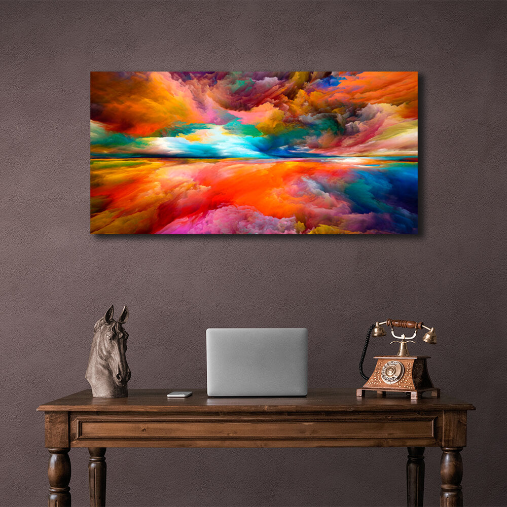 Abstraction Rainbow Enlightenment Canvas Wall Art Print