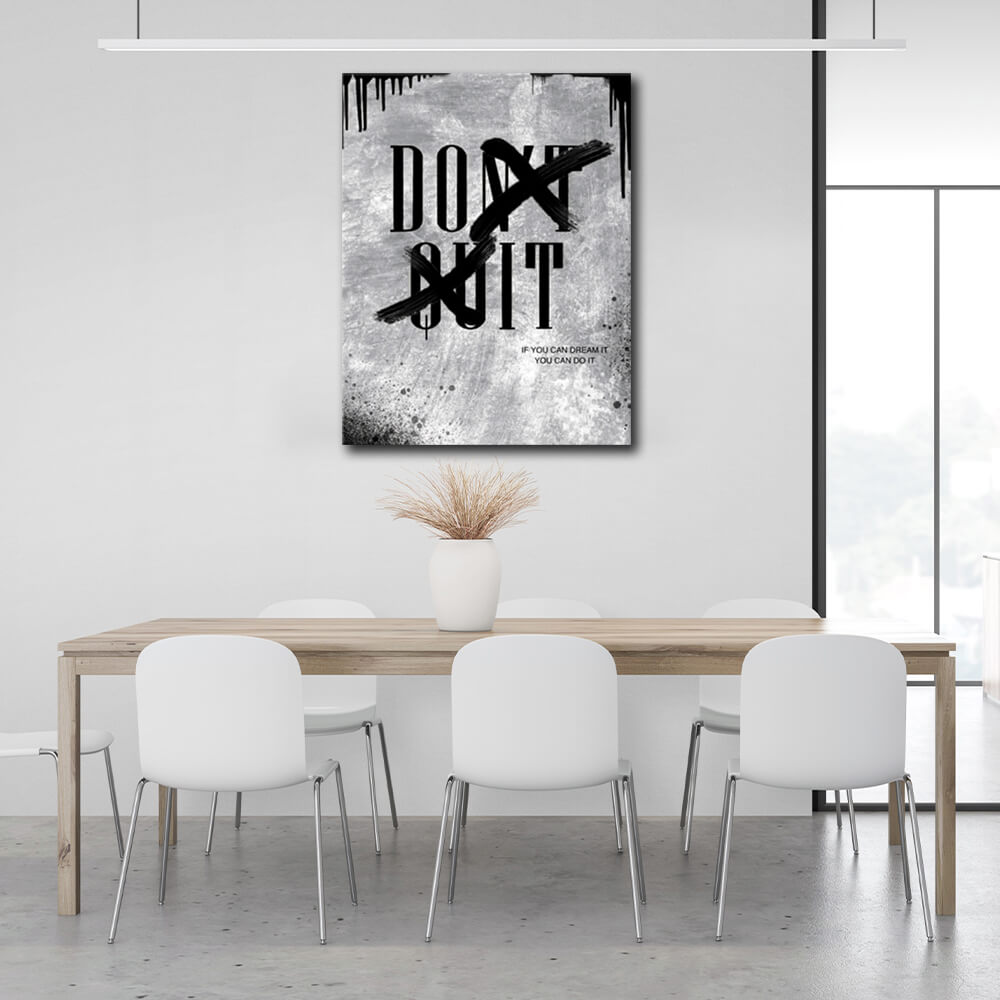 Zur Motivation. Do it – motivierender Kunstdruck auf Leinwand.