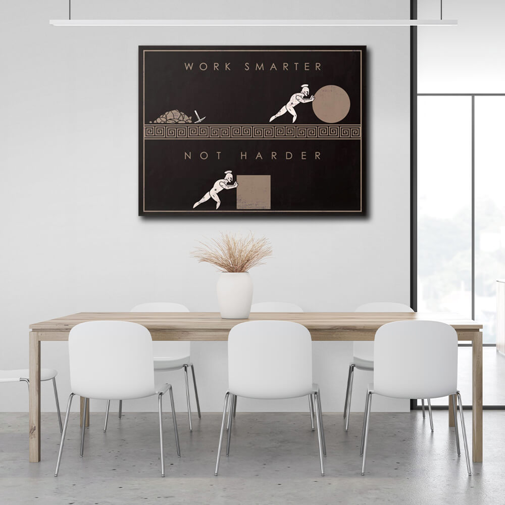 For motivation Work smarter, not harder Motivational Canvas Wall Art Print