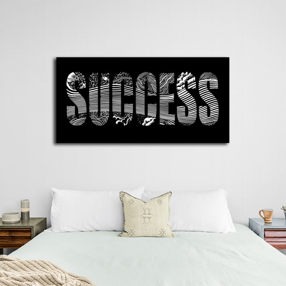 Für Motivation Erfolg Motivierender Leinwand-Kunstdruck