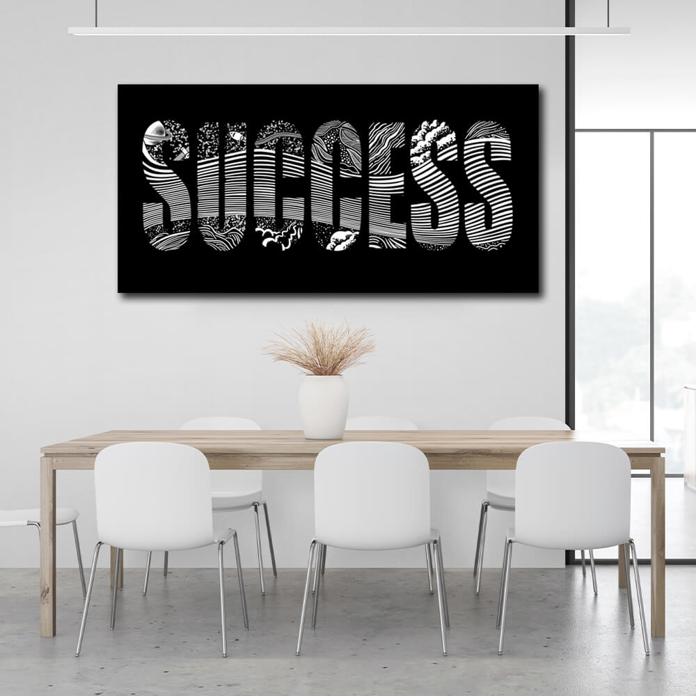 Für Motivation Erfolg Motivierender Leinwand-Kunstdruck