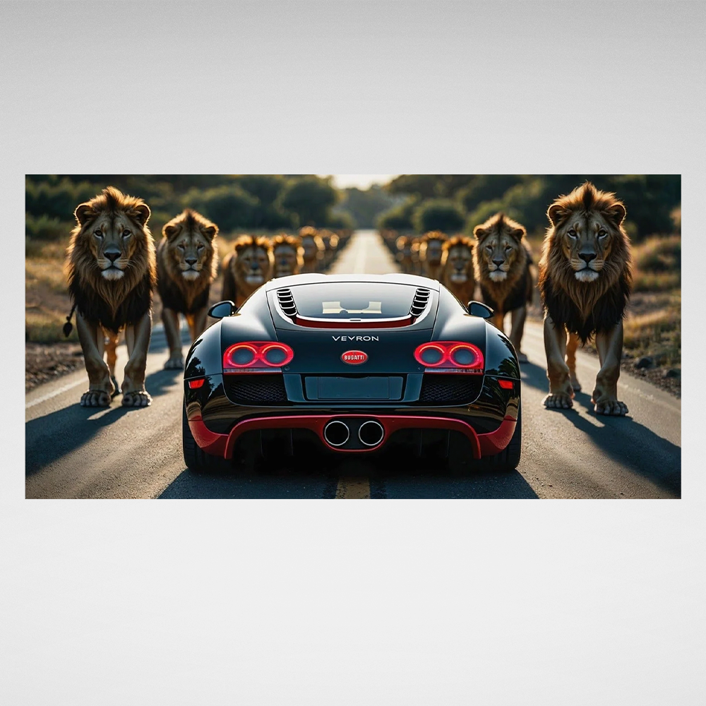 The King’s Pursuit Bugatti Canvas Wall Art