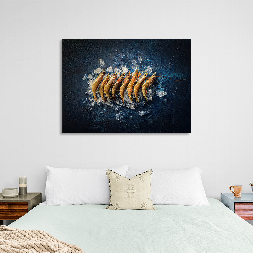 For the kitchen Shrimp and ice Canvas Wall Art Print For Kitchen