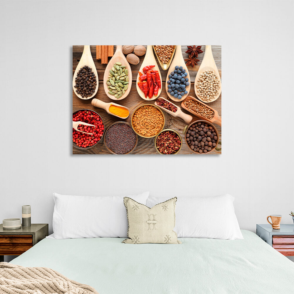 For the kitchen Spices and condiments Canvas Wall Art Print For Kitchen