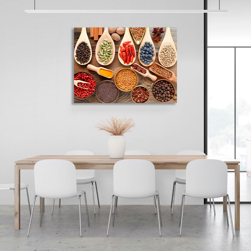 For the kitchen Spices and condiments Canvas Wall Art Print For Kitchen