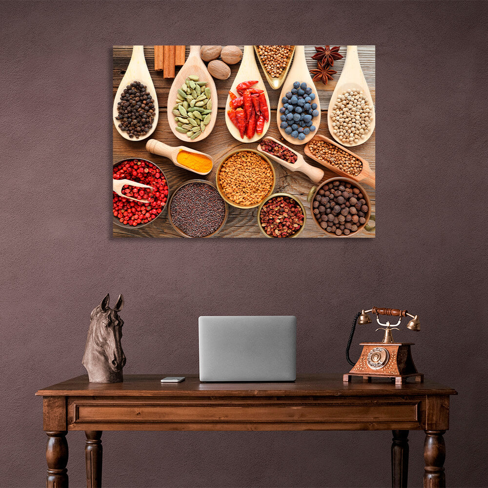 For the kitchen Spices and condiments Canvas Wall Art Print For Kitchen