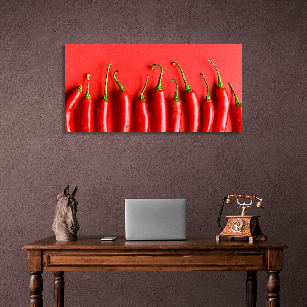 Für die Küche Chili Peppers Leinwand Wand Kunstdruck für die Küche