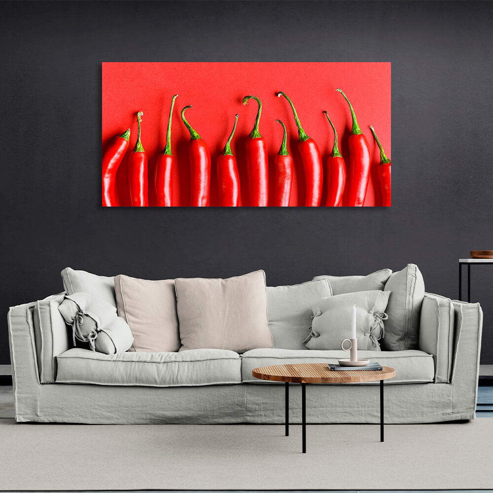 Für die Küche Chili Peppers Leinwand Wand Kunstdruck für die Küche