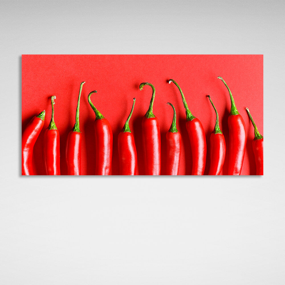 Für die Küche Chili Peppers Leinwand Wand Kunstdruck für die Küche