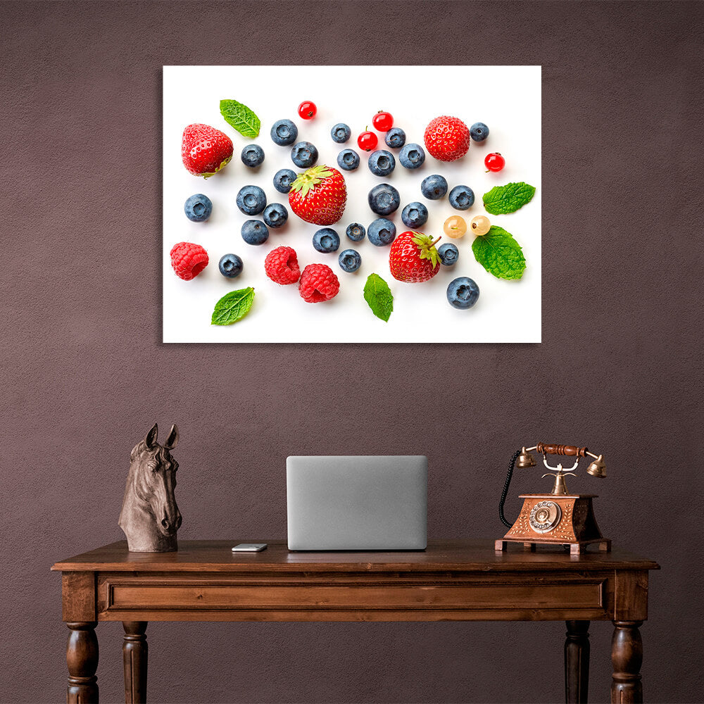 Für die Küche Beeren Leinwand Wand Kunstdruck für Küche