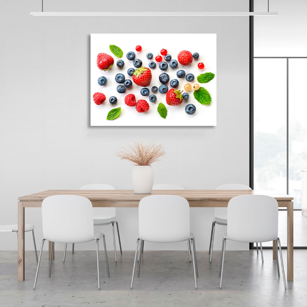 Für die Küche Beeren Leinwand Wand Kunstdruck für Küche