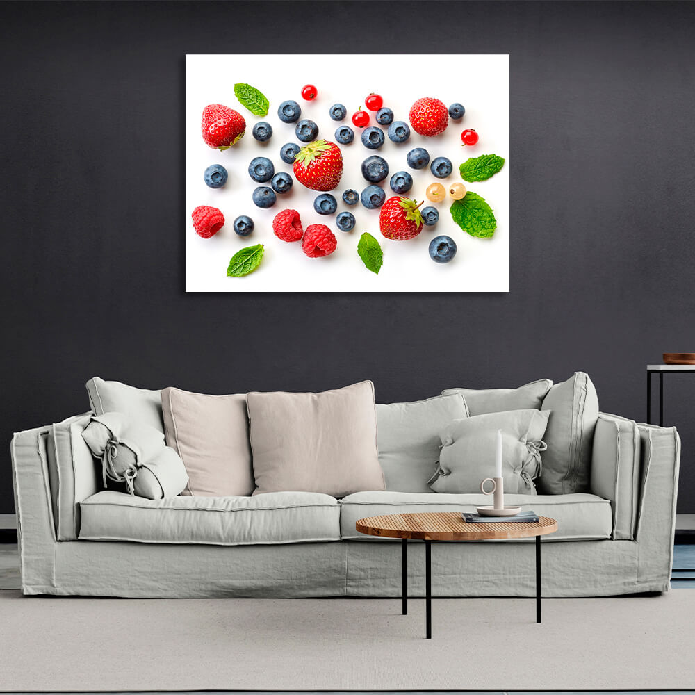 Für die Küche Beeren Leinwand Wand Kunstdruck für Küche