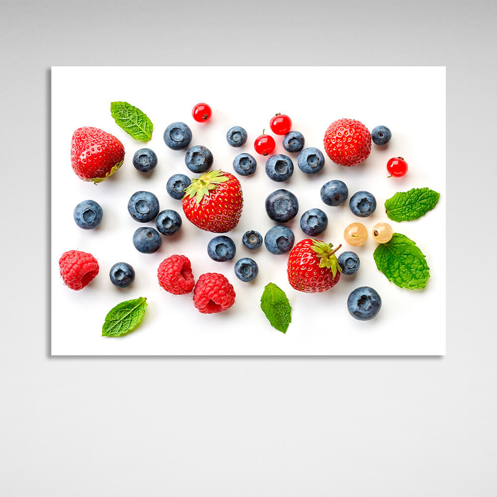 Für die Küche Beeren Leinwand Wand Kunstdruck für Küche