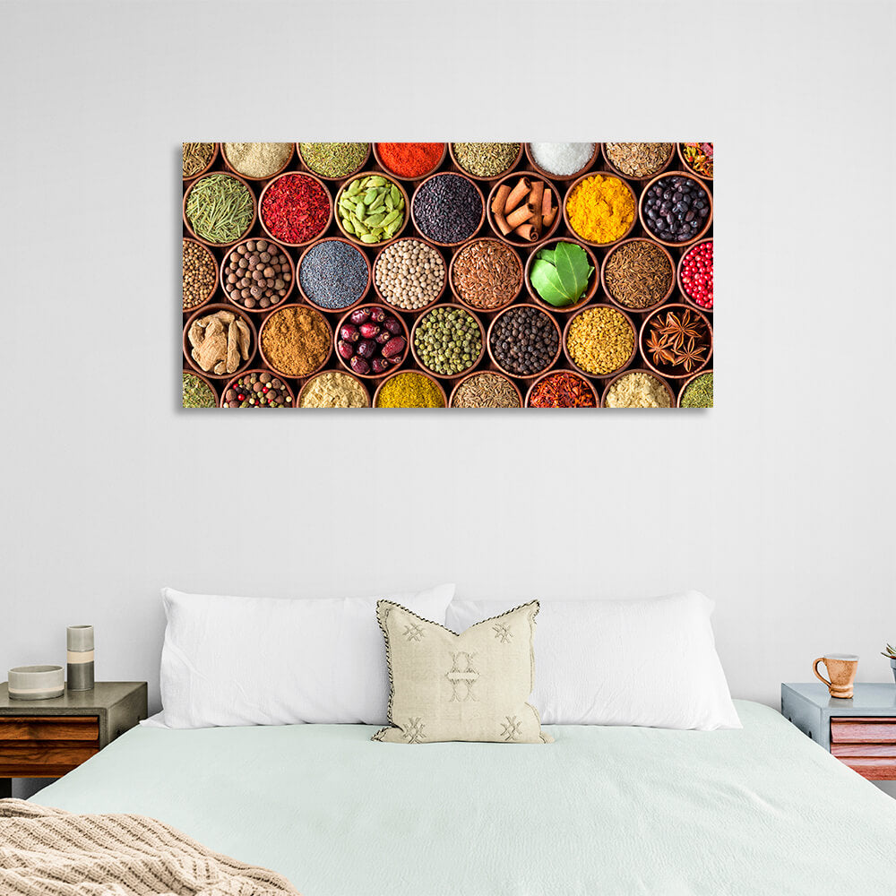 For the kitchen Spice plates Canvas Wall Art Print For Kitchen