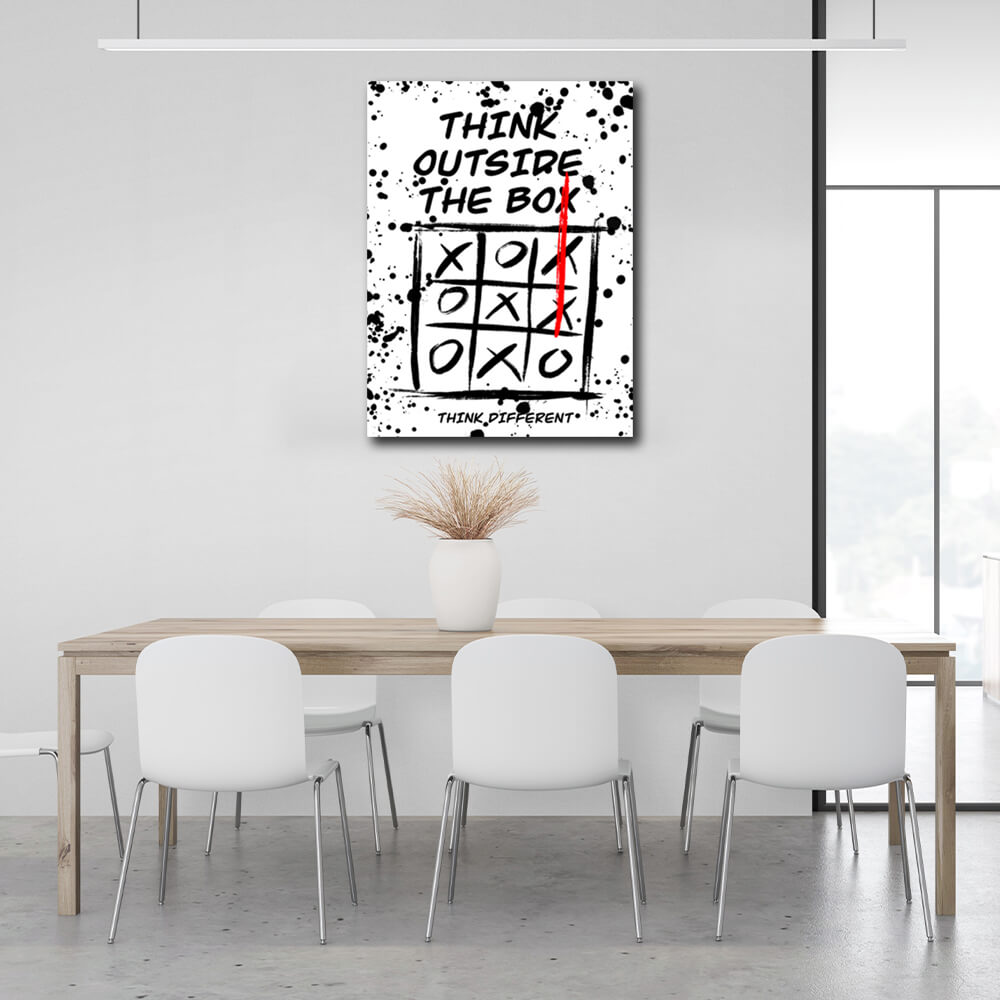 For motivation Think different Motivational Canvas Wall Art Print