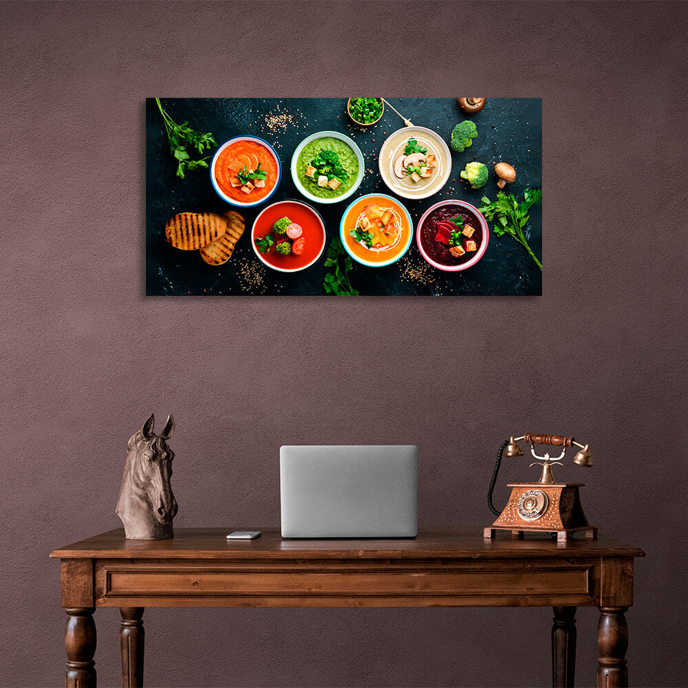 For the kitchen Cream soups Canvas Wall Art Print For Kitchen