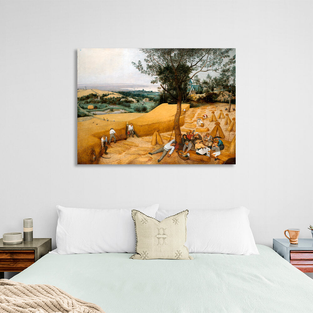 Reproduktion „Ernte“ von Pieter Bruegel, Reproduktion auf Leinwand, Kunstdruck