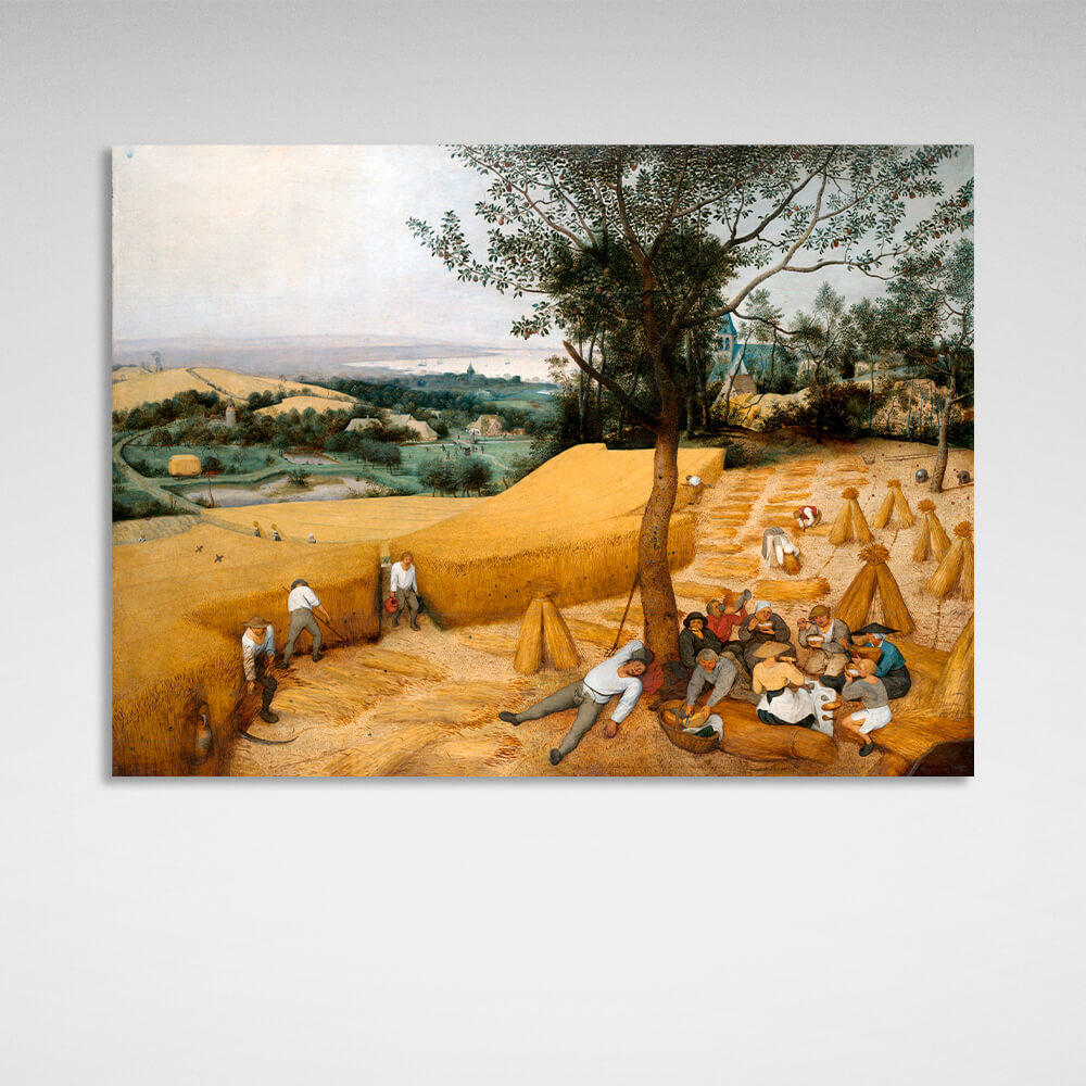 Reproduktion „Ernte“ von Pieter Bruegel, Reproduktion auf Leinwand, Kunstdruck