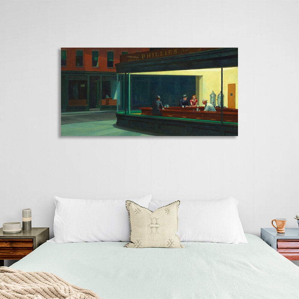 Reproduktion Midnighters Edward Hopper Reproduktion Leinwand Wand Kunstdruck