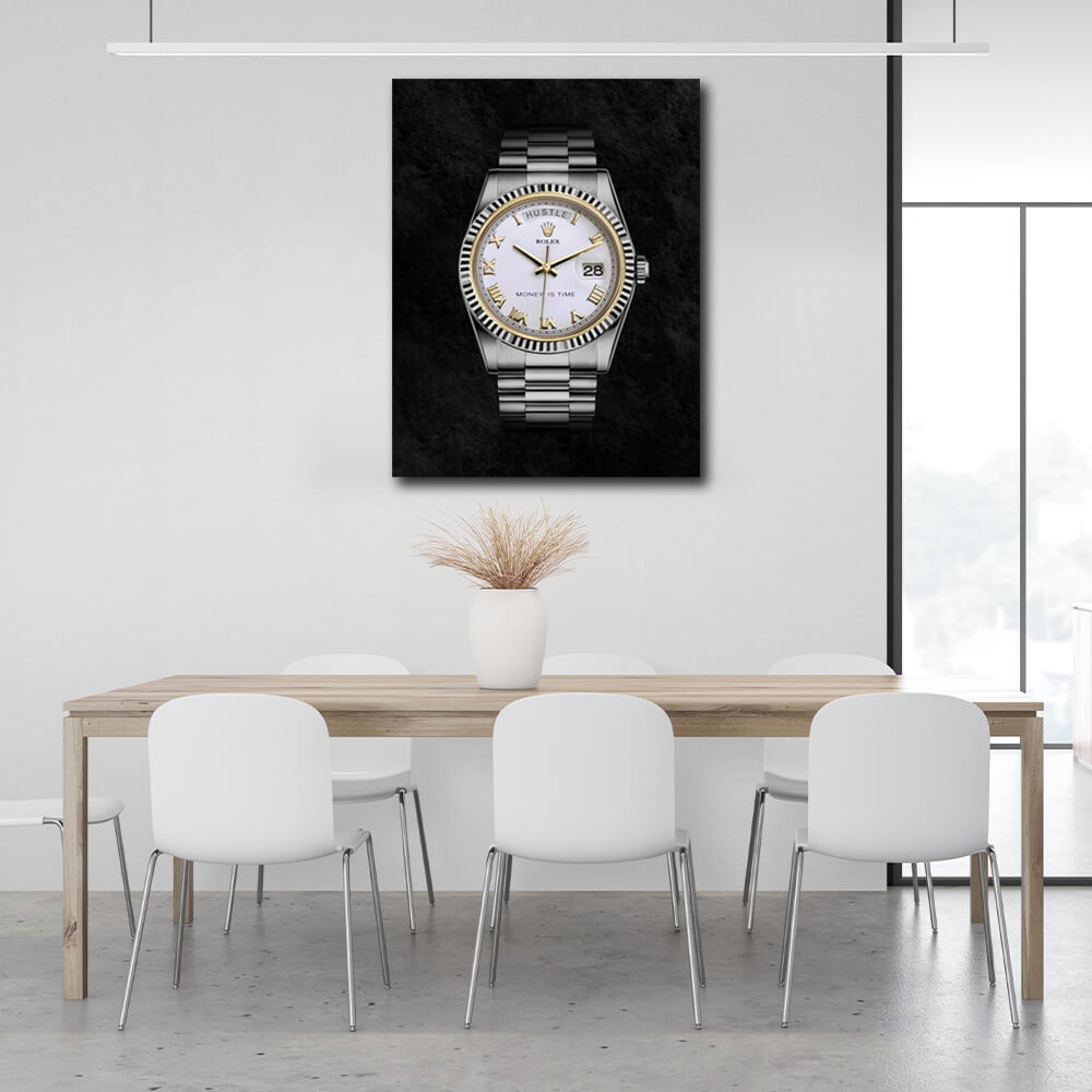 Zur Motivation Rolex Motivierender Kunstdruck auf Leinwand