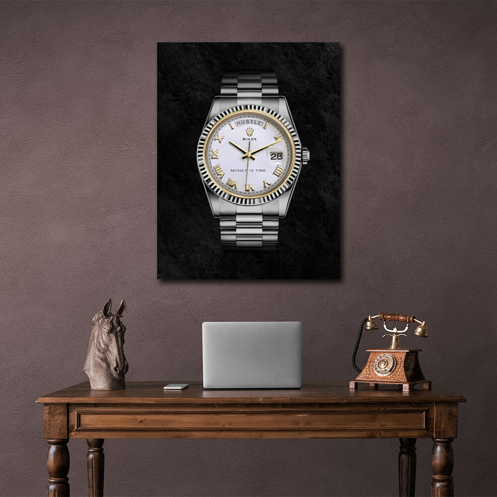 Zur Motivation Rolex Motivierender Kunstdruck auf Leinwand